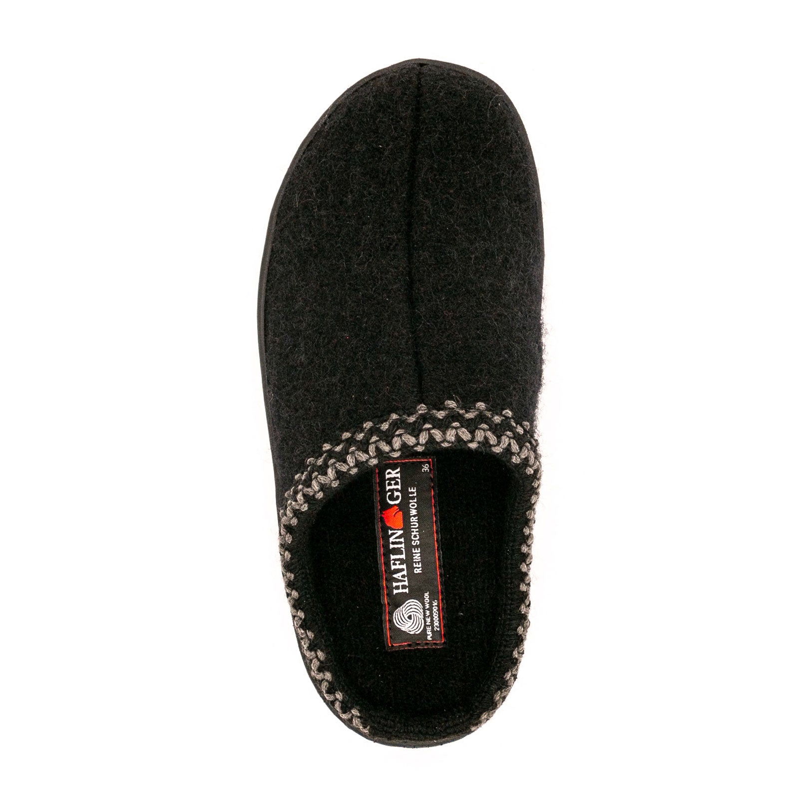 Haflinger AT 203 Slipper (Unisex) - Black Dress-Casual - Slippers - The Heel Shoe Fitters