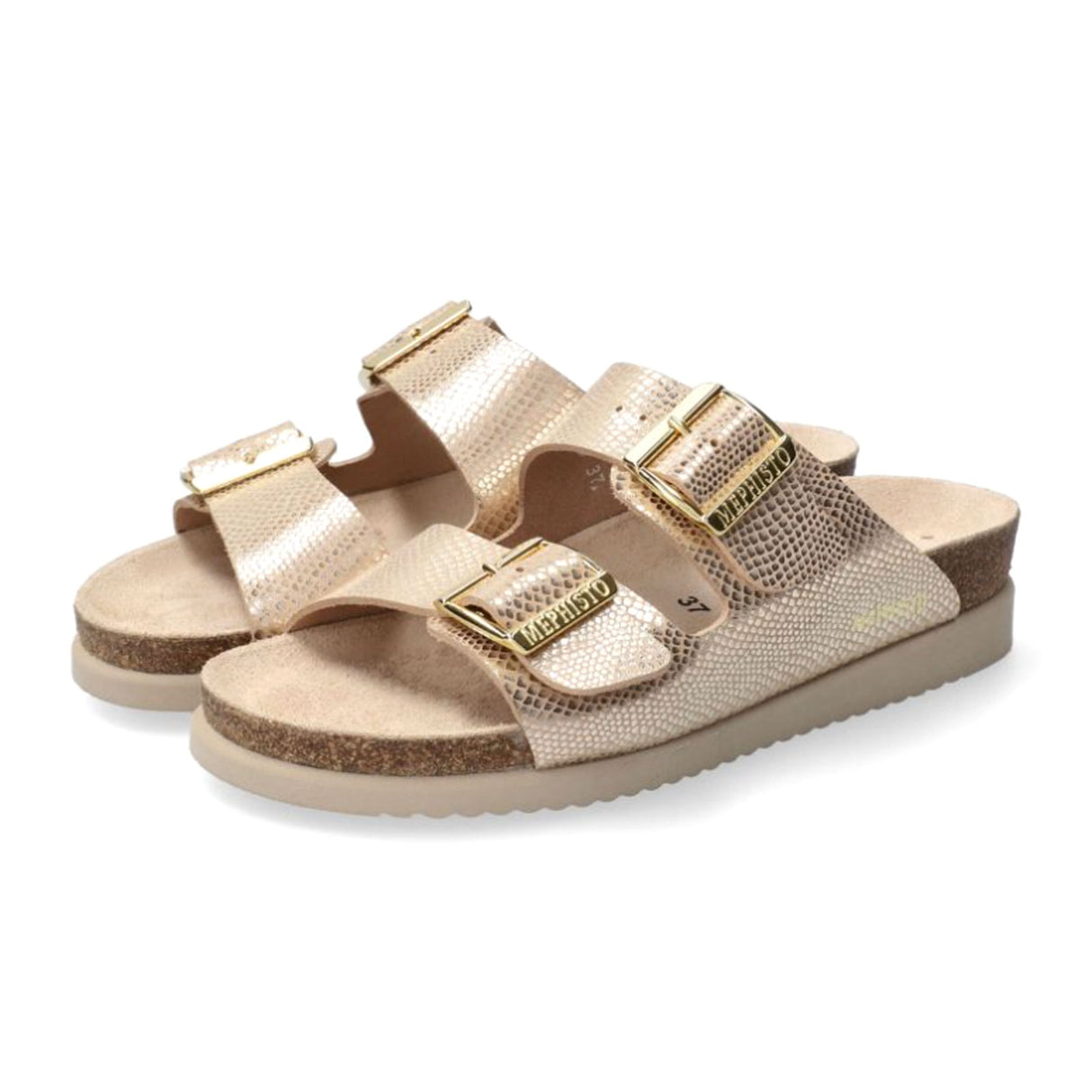 Mephisto Hester (Women) - Light Sand Havana Sandals - Slide - The Heel Shoe Fitters