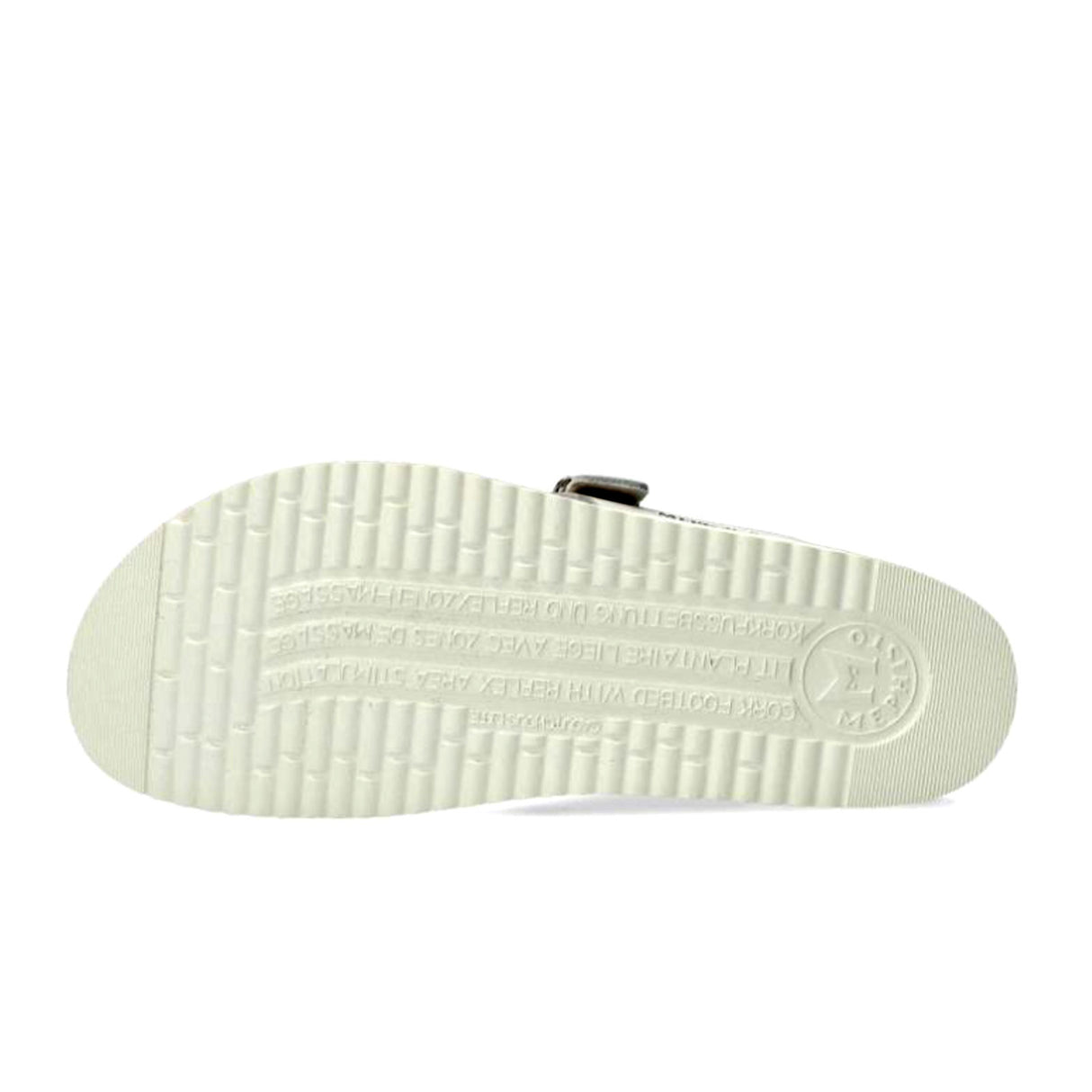 Mephisto Heleonore (Women) - White Scratch Leather/Silver Sandals - Thong - The Heel Shoe Fitters