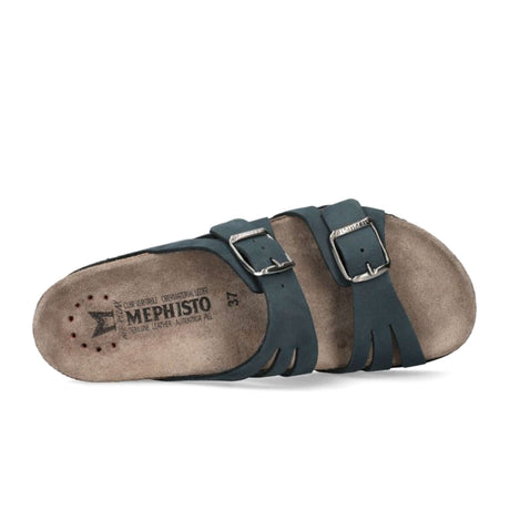 Mephisto Helisa (Women) - Navy Sandalbuck Sandals - Slide - The Heel Shoe Fitters