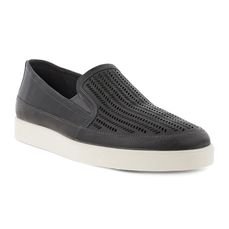 ECCO Street Lite Summer Slip On Loafer (Men) - Titanium Dress-Casual - Slip Ons - The Heel Shoe Fitters