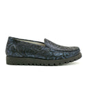 Waldlaufer Hegli 549001 Slip On Loafer (Women) - Blue Snake Dress-Casual - Loafers - The Heel Shoe Fitters
