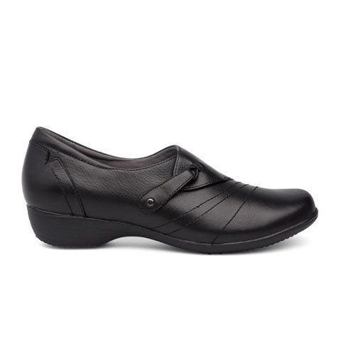 Dansko Franny Slip On (Women) - Black Milled Nappa Dress-Casual - Monk Straps - The Heel Shoe Fitters