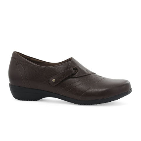 Dansko Franny Slip On (Women) - Chocolate Burnished Calf Dress-Casual - Slip Ons - The Heel Shoe Fitters