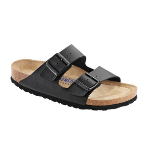 Birkenstock Arizona Birko-Flor Soft Footbed Narrow Slide Sandal (Women) - Black Sandals - Slide - The Heel Shoe Fitters