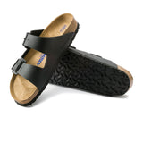 Birkenstock Arizona Birko-Flor Soft Footbed Slide Sandal (Unisex) - Black Sandals - Slide - The Heel Shoe Fitters
