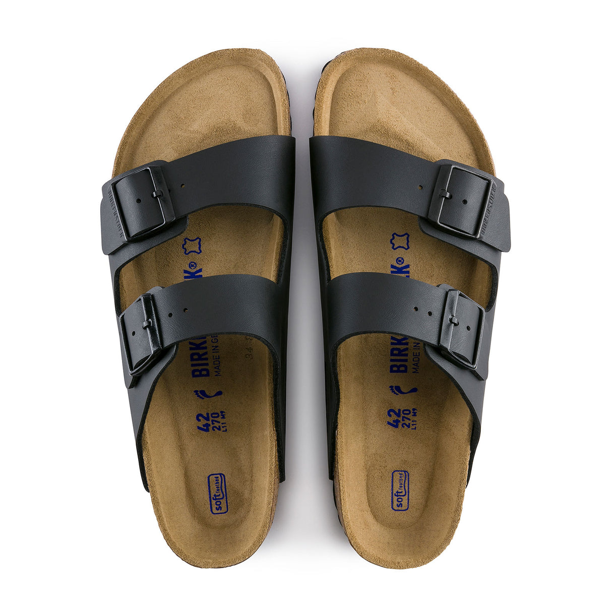 Birkenstock Arizona Birko-Flor Soft Footbed Slide Sandal (Unisex) - Black Sandals - Slide - The Heel Shoe Fitters