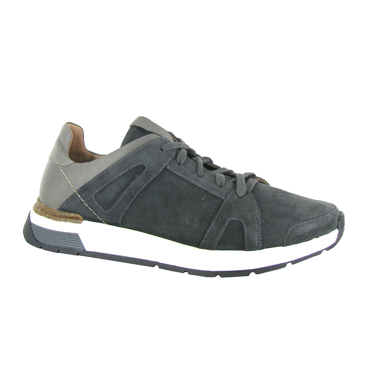 Naot Magnify Sneaker (Men) - Oily Midnight Suede/Foggy Gray Leather Dress-Casual - Sneakers - The Heel Shoe Fitters
