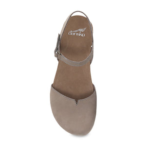 Dansko Rowan Backstrap Sandal (Women) - Taupe Milled Nubuck Dress-Casual - Mary Janes - The Heel Shoe Fitters