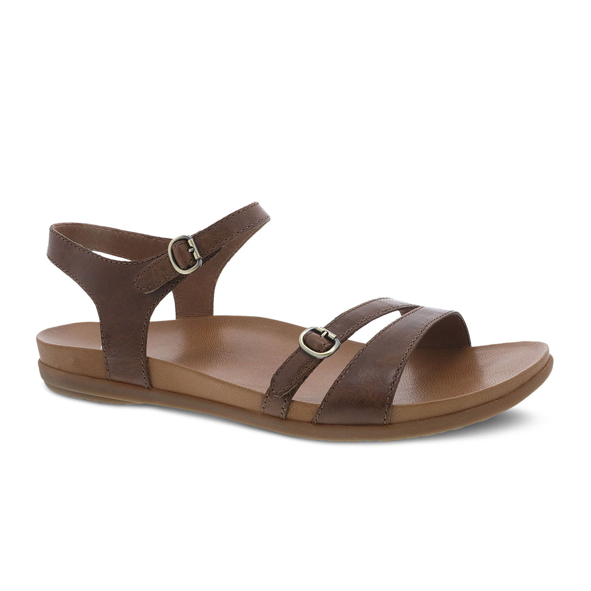Dansko Janelle Sandal (Women) - Tan Glazed Kid Leather Sandals - Backstrap Sandals - The Heel Shoe Fitters