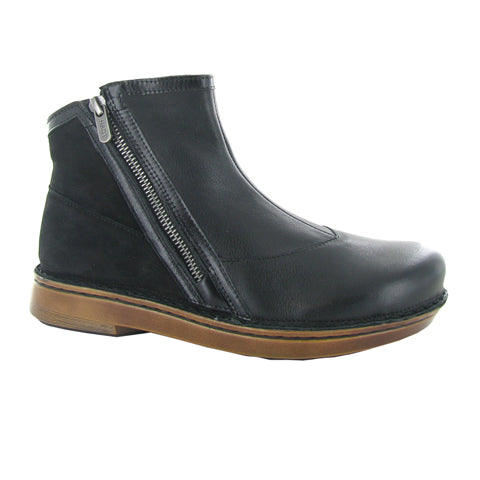 Naot Spello (Women) - Black Leather/Black Boots - Fashion - Ankle Boot - The Heel Shoe Fitters