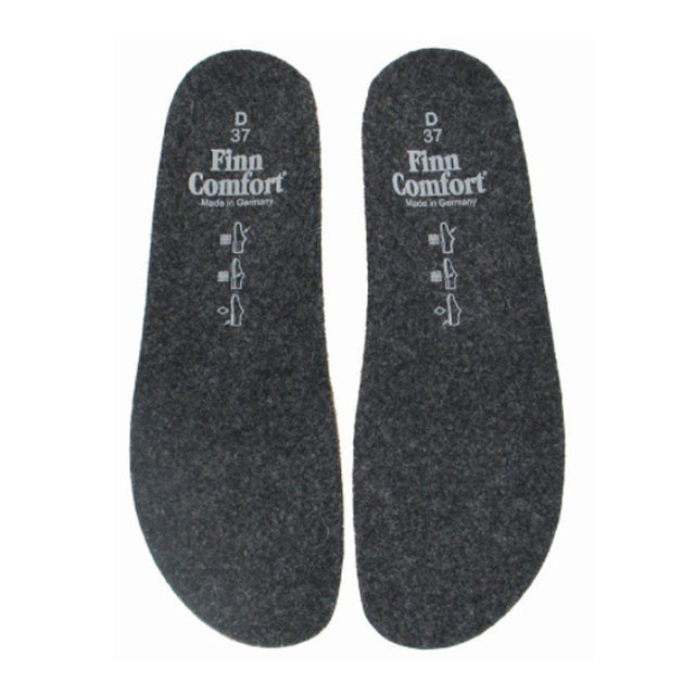 Finn Comfort Classic Flat Non Perforated Replacement Footbed (Unisex) - Grey Felt Accessories - Orthotics/Insoles - Full Length - The Heel Shoe Fitters