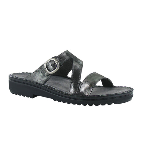 Naot Geneva Slide Sandal (Women) - Metallic Onyx Leather Sandals - Slide - The Heel Shoe Fitters
