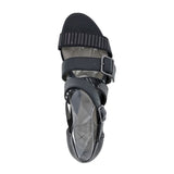 Ros Hommerson Voluptuous Wedge Sandal (Women) - Black Leather Sandals - Heel/Wedge - The Heel Shoe Fitters