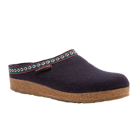 Haflinger GZ Clog (Unisex) - Navy Dress-Casual - Clogs & Mules - The Heel Shoe Fitters