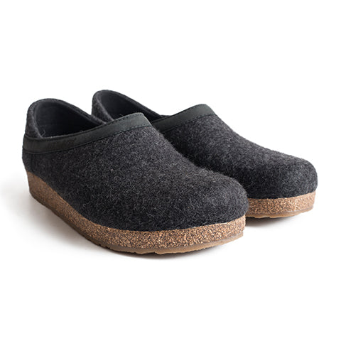 Haflinger GZH Clog (Unisex) - Charcoal Dress-Casual - Clogs & Mules - The Heel Shoe Fitters