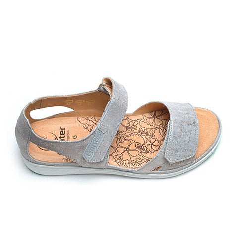 Ganter Gina (Women) - Grey/Chic Sandals - Backstrap - The Heel Shoe Fitters