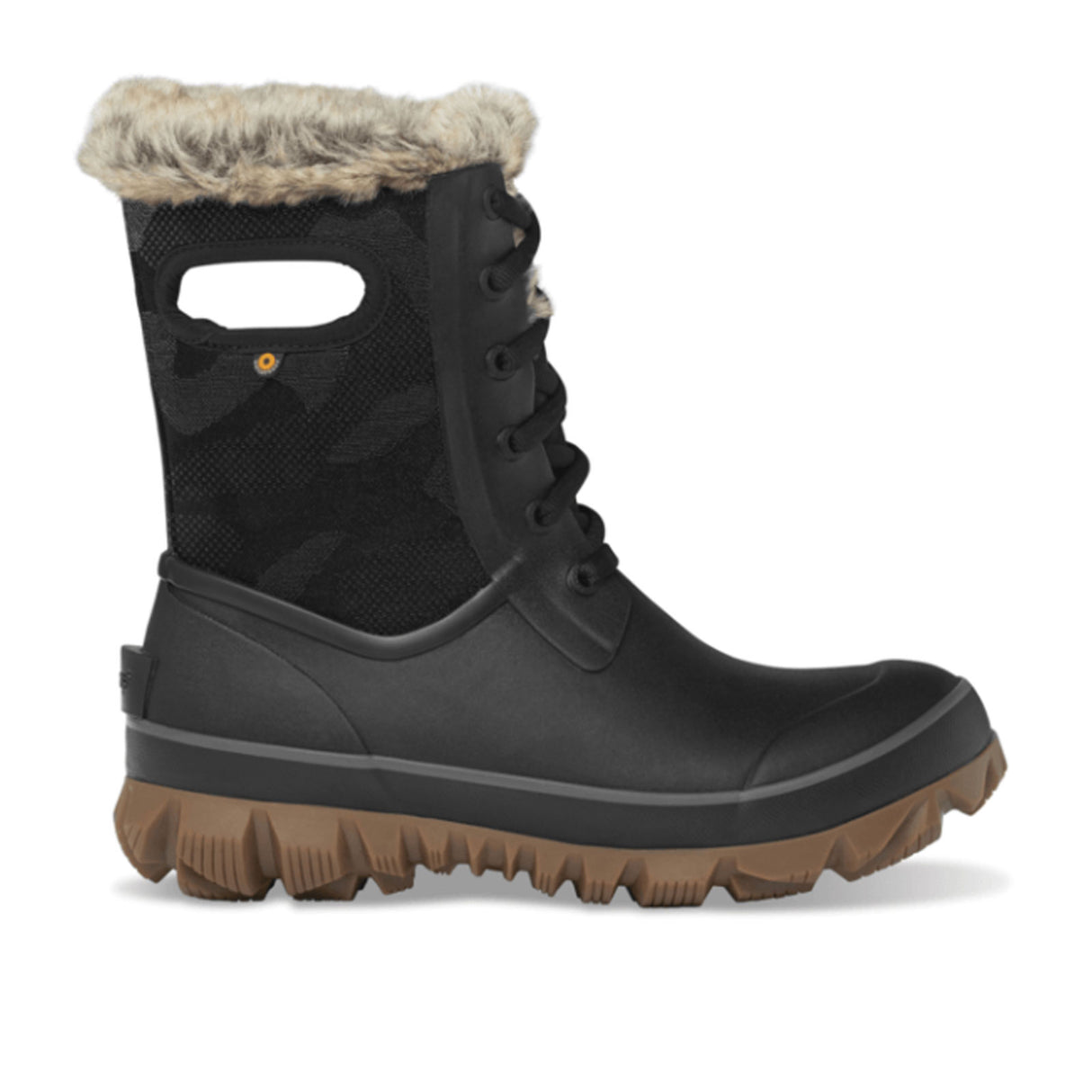 Bogs Arcata Tonal Camo Waterproof Snow Boot (Women) - Black Boots - Winter - Mid Boot - The Heel Shoe Fitters