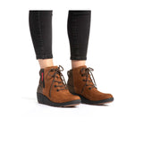 Bogs Vista Rugged Lace Waterproof Ankle Boot (Women) - Cognac Multi Boots - Fashion - Wedge - The Heel Shoe Fitters