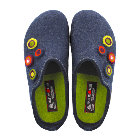 Haflinger Chloe Clog (Women) - Captain's Blue Dress-Casual - Clogs & Mules - The Heel Shoe Fitters