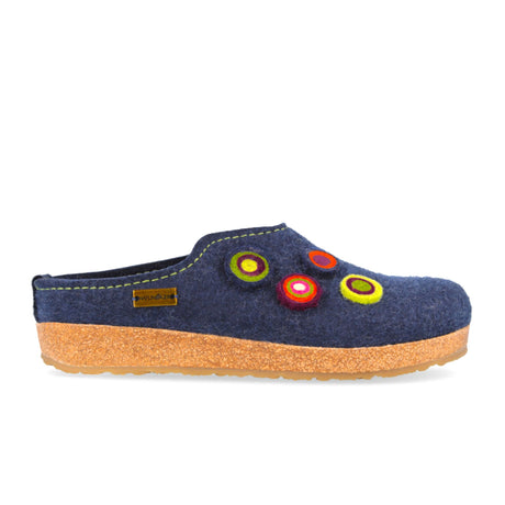 Haflinger Chloe Clog (Women) - Captain's Blue Dress-Casual - Clogs & Mules - The Heel Shoe Fitters