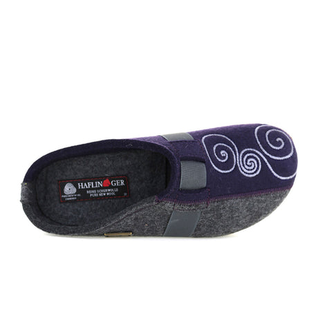 Haflinger Magic Clog (Women) - Eggplant/Charcoal Dress-Casual - Slippers - The Heel Shoe Fitters