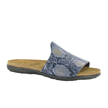 Naot Skylar Slide Sandal (Women) - Navy Python Leather Sandals - Slide - The Heel Shoe Fitters