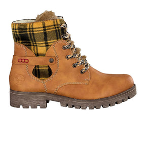 Rieker Payton 785G1-68 Mid Boot (Women) - Ocker/Yellow-Black/Steppe Boots - Fashion - Mid Boot - The Heel Shoe Fitters