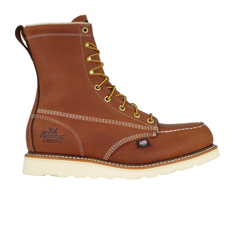 Thorogood American Heritage 8" Moc Toe Steel Toe Work Boot (Men) - Brown Boots - Work - 8" - Steel Toe - The Heel Shoe Fitters