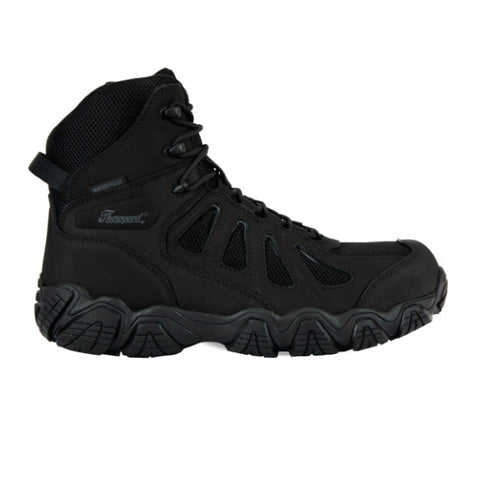 Thorogood Crosstrex Series 6" Hiker Side Zip BBP Waterproof Composite Toe Work Boot (Men) - Black Boots - Work - 6" - Composite Toe - The Heel Shoe Fitters