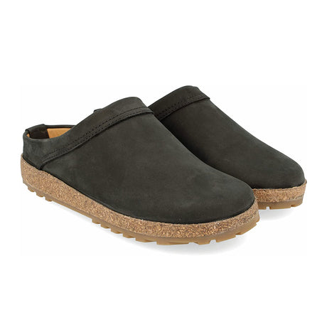 Haflinger Malmo Clog (Women) - Nero Leather Dress-Casual - Clogs & Mules - The Heel Shoe Fitters