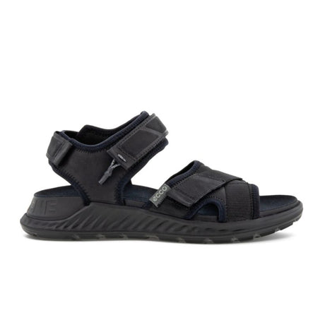 ECCO Exowrap 3 Strap Sandal (Men) - Black/Black Sandals - Active - The Heel Shoe Fitters