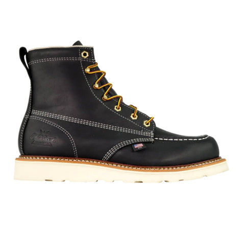 Thorogood American Heritage 6" Moc Toe Work Boot (Men) - Black Boots - Work - 6" - Soft Toe - The Heel Shoe Fitters