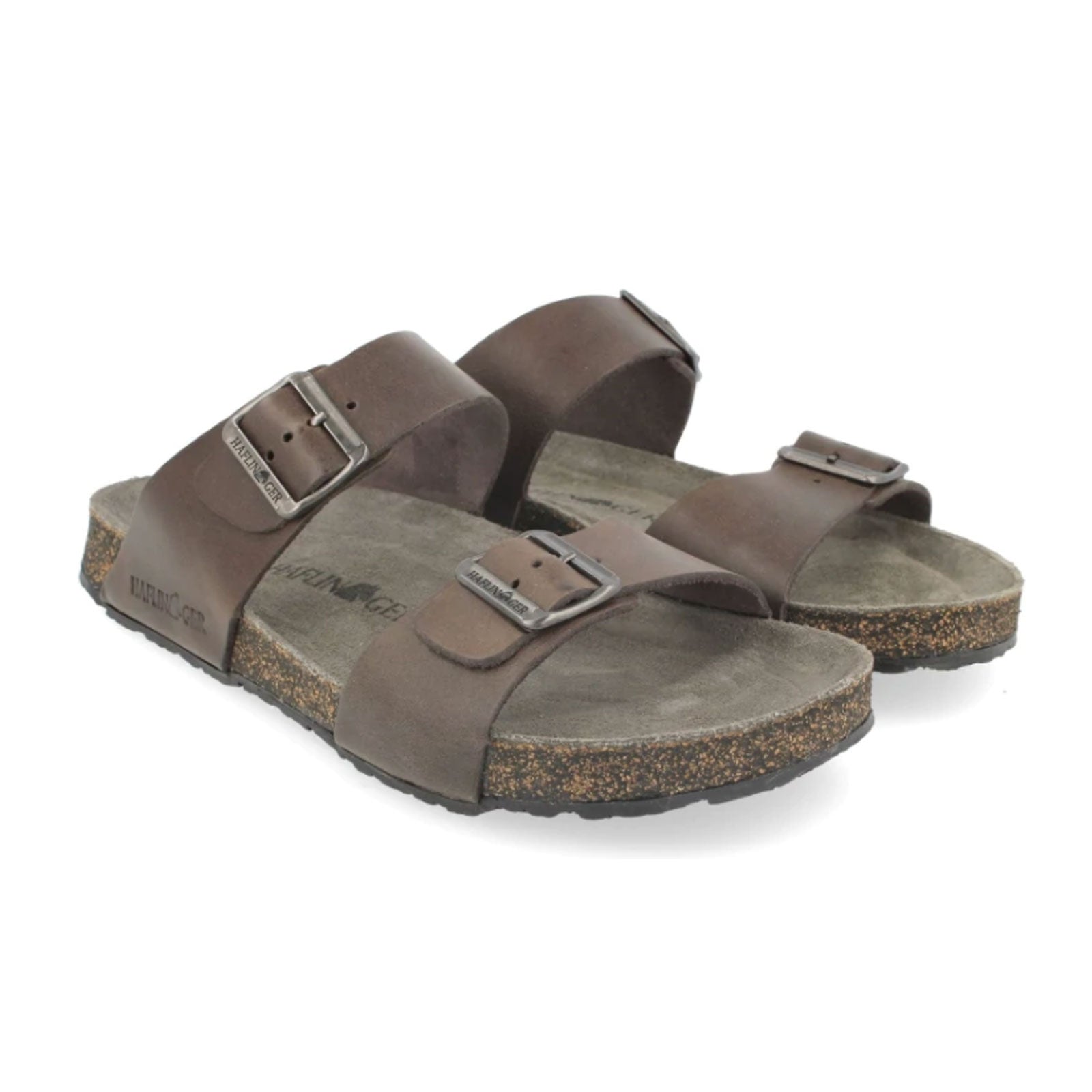 Haflinger Andrea Slide Sandal Unisex Nut Brown Unlined The
