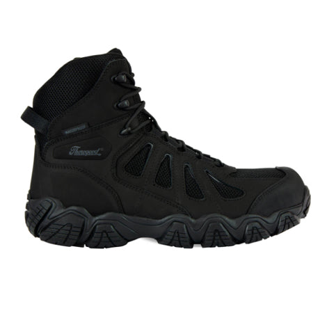 Thorogood Crosstrex Series 6" Hiker Side Zip BBP Waterproof Soft Toe Work Boot (Men) - Black Boots - Work - 6 Inch - The Heel Shoe Fitters
