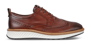 Ecco St. 1 Hybrid Brogue (Men) - Cognac Dress-Casual - Derby Shoes - The Heel Shoe Fitters