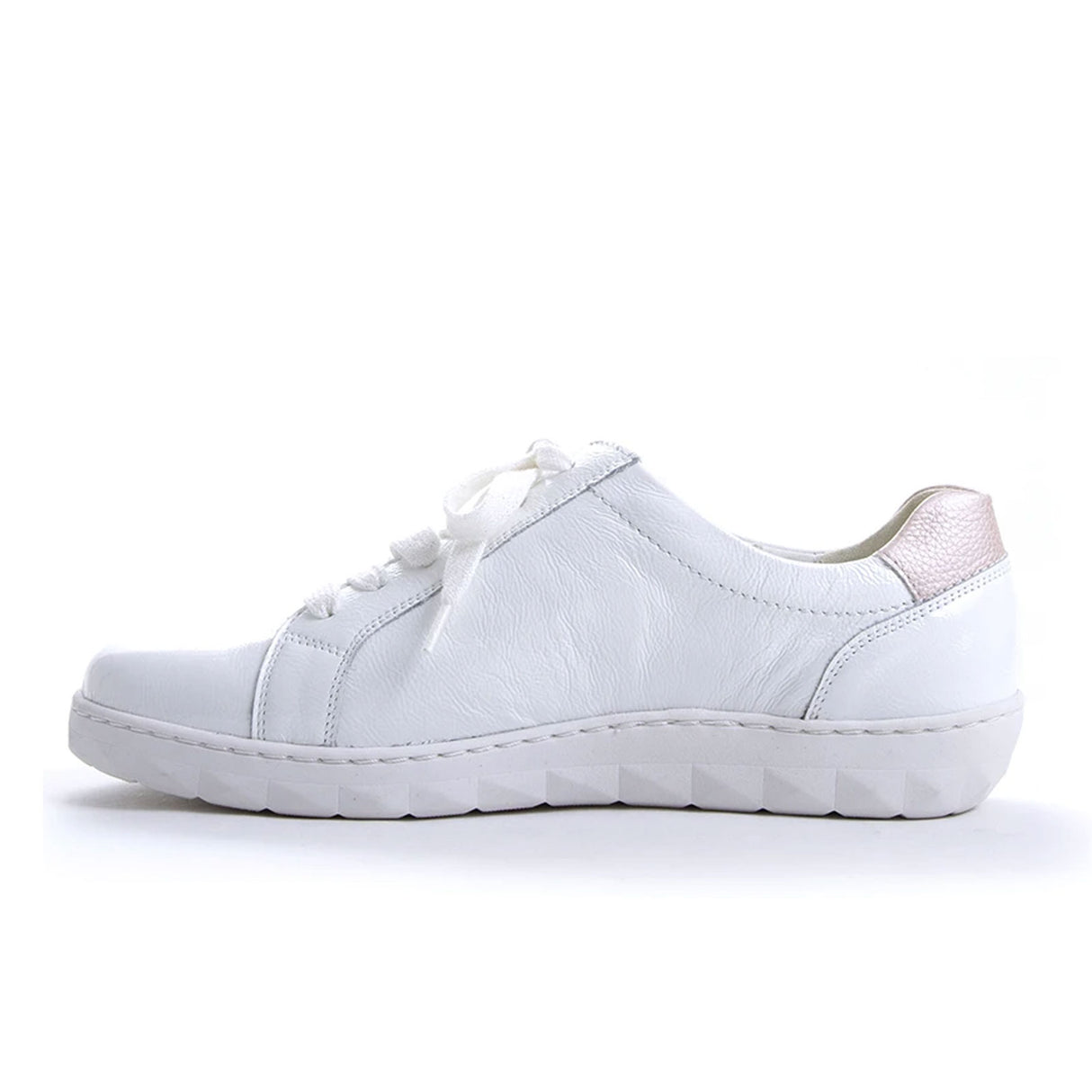 Waldlaufer Maria 921002 Sneaker (Women) - Patent White/Rose Athletic - Athleisure - The Heel Shoe Fitters