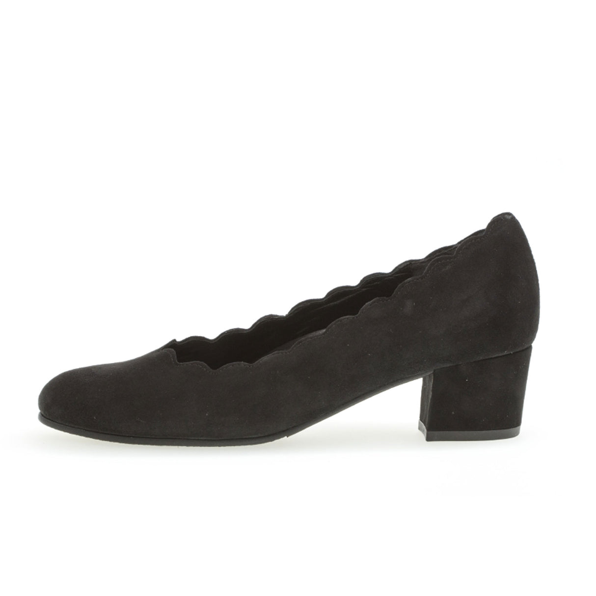 Gabor 92221-47 Scallop Pump (Women) - Black Dress-Casual - Heels - The Heel Shoe Fitters