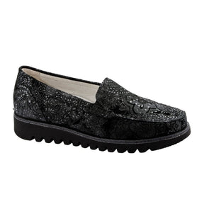 Waldlaufer Liberty 926501 Slip On Loafer (Women) - Black Dress-Casual - Loafer - The Heel Shoe Fitters