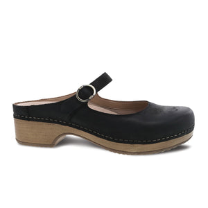 Dansko Bria Clog (Women) - Black Burnished Nubuck Dress-Casual - Clogs & Mules - The Heel Shoe Fitters