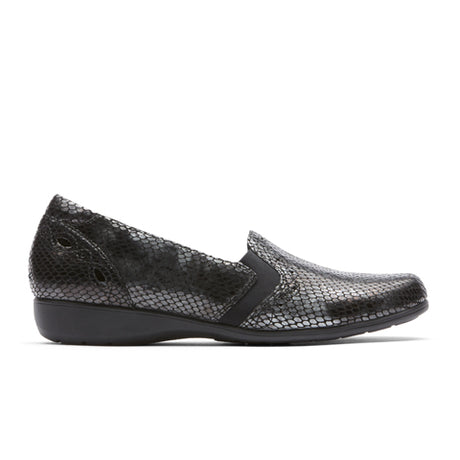 Aravon Adalyn AR Slip On Loafer (Women) - Grey Reptile Print Dress-Casual - Slip Ons - The Heel Shoe Fitters