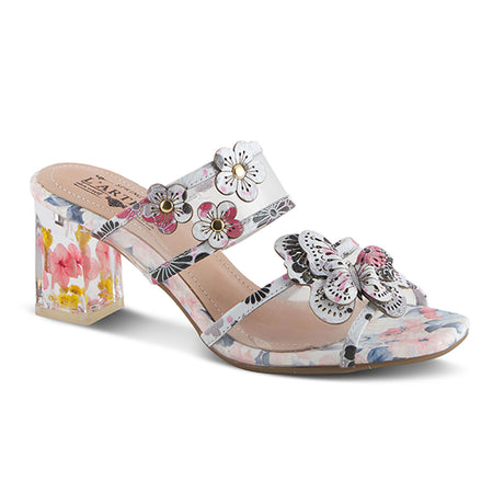 L'Artiste Adored Slide Sandal (Women) - Pink Multi Leather Sandals - Slide - The Heel Shoe Fitters