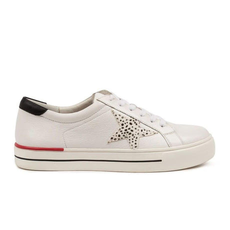 Ziera Alysia Wide Sneaker (Women) - White-Black Dress-Casual - Sneakers - The Heel Shoe Fitters