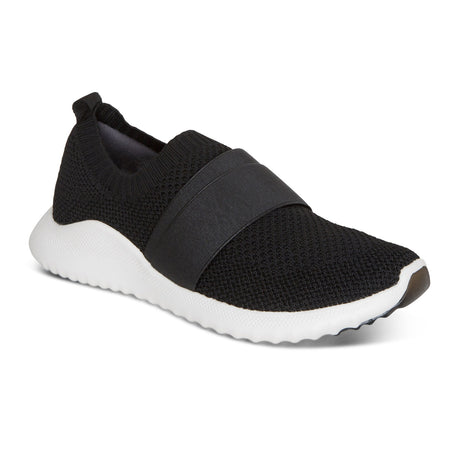 Aetrex Allie Slip On Sneaker (Women) - Black Athletic - Casual - Slip On - The Heel Shoe Fitters