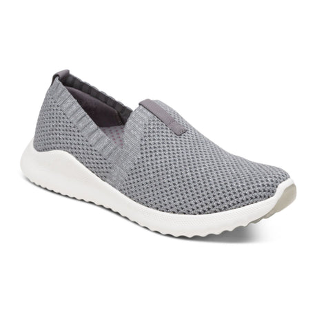 Aetrex Angie Slip On Sneaker (Women) - Grey Athletic - Casual - Slip On - The Heel Shoe Fitters