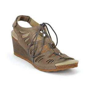Aetrex Giselle Sandal (Women) - Stone Sandals - Wedge - The Heel Shoe Fitters