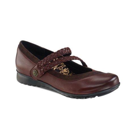 Aetrex Ada Braided Mary Jane (Women) Burgundy โ The Heel Shoe