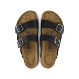 Birkenstock Arizona Soft Footbed Narrow Slide Sandal (Women) - Black Oiled Leather Sandals - Slide - The Heel Shoe Fitters