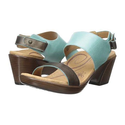 Aetrex Peyton Sandal (Women) - Aqua Sandals - Heel/Wedge - The Heel Shoe Fitters
