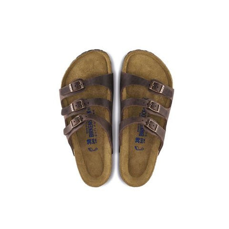 Birkenstock Florida Soft Footbed (Women) - Habana Oiled Leather Sandals - Slide - The Heel Shoe Fitters